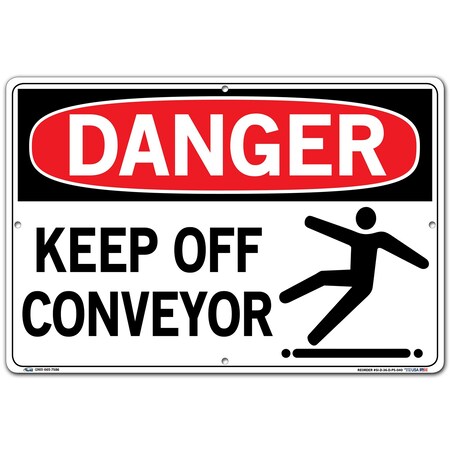 Vestil Polystyrene Sign, 12-1/2" Height, 18-1/2" Width, Polystyrene, Rectangle, English SI-D-36-D-PS-040